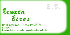 renata biros business card